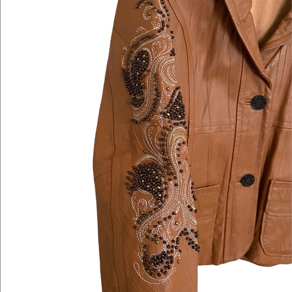 Wilsons Leather Cognac Leather Jacket - Picture 6 of 12